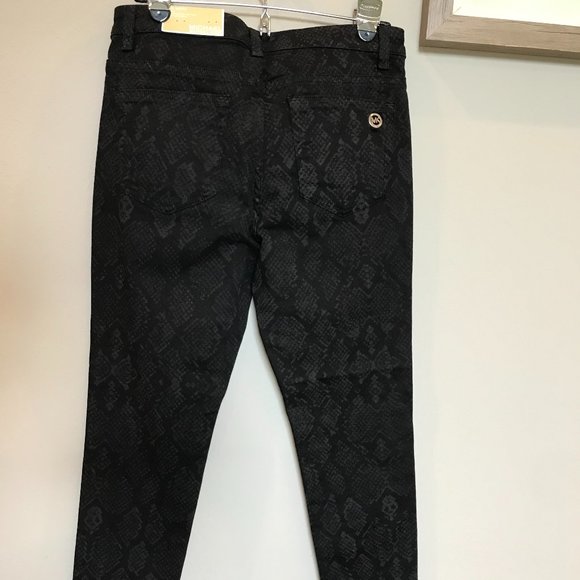 Michael Kors Snake Print Skinny Mid-Rise Jeans - Picture 2 of 5